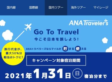 ANAトラベラーズダイナミックパッケージとホテル公式予約を組み合わせて東北３泊４日旅行行ってきた（Go Toトラベルも利用）