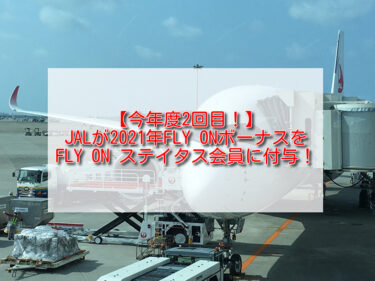 【第2回】JALが2021年FLY ONボーナスをFLY ON ステイタス会員にプレゼント！対象者やサービスセレクションの注意点についても記載。