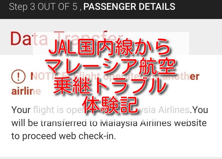 Jal国内線からマレーシア航空国際線乗り継ぎトラブル体験記 搭乗者氏名のスペルに注意 陸マイラー親子の旅日記